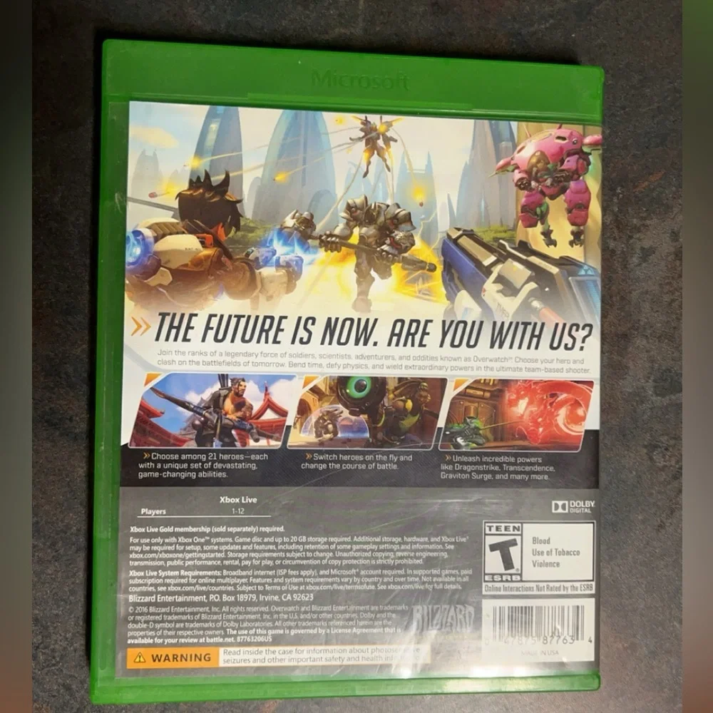 Overwatch Origins Edition Microsoft Xbox One Video Game with Manual Like New - Picture 2 of 3